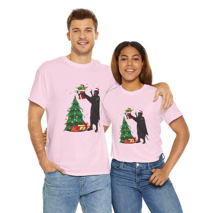 OMNI™ Star Wars Mandalorian and Baby Yoda Christmas Themed Unisex Heavy Cotton T-Shirt