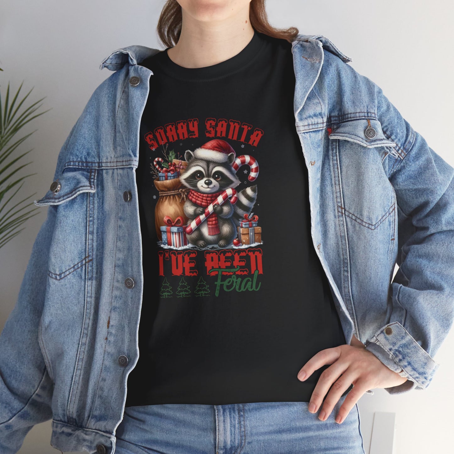 OMNI™ Sorry Santa I've Been Feral Unisex Heavy Cotton T-Shirt