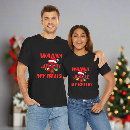 OMNI™ Deadpool Santa (Wanna Jingle My Bells?) Unisex Heavy Cotton T-Shirt