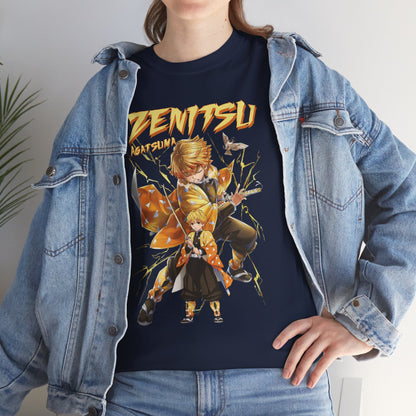 OMNI™ Demon Slayer Zenitsu Agatsuma Unisex Heavy Cotton T-Shirt