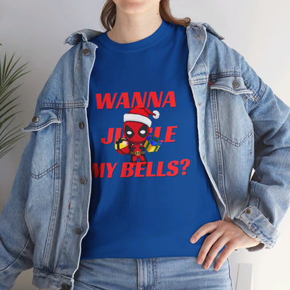 OMNI™ Deadpool Santa (Wanna Jingle My Bells?) Unisex Heavy Cotton T-Shirt