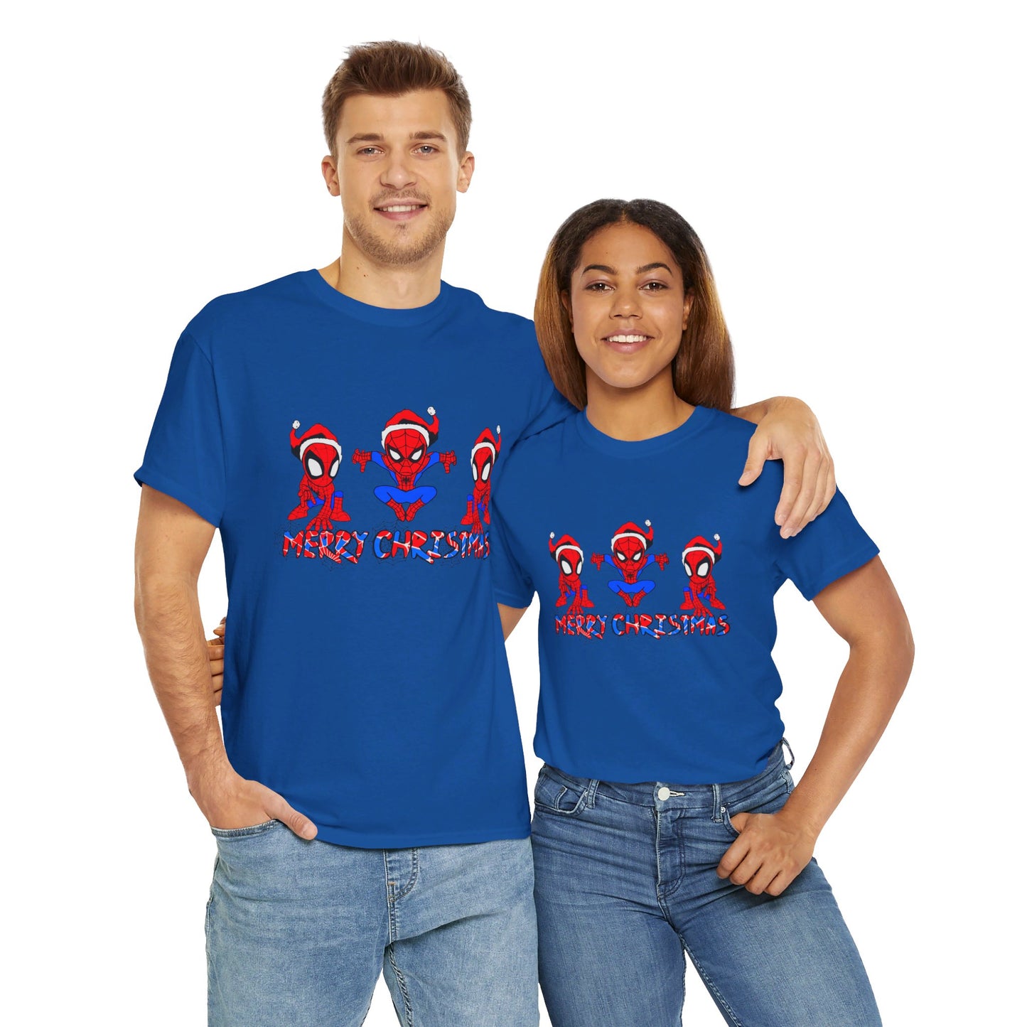 OMNI™ Spider-man Christmas Themed Unisex Heavy Cotton T-Shirt