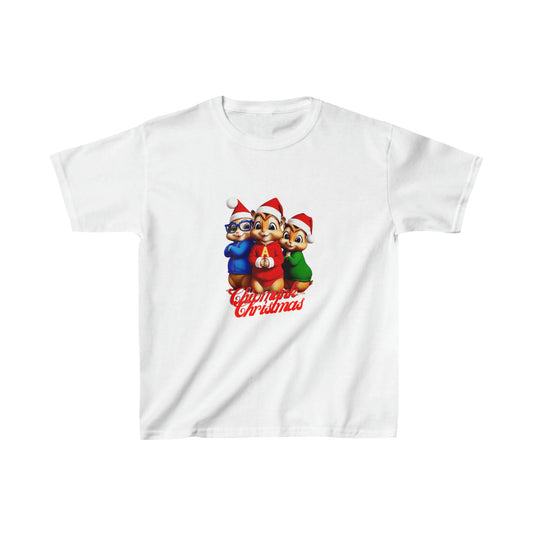 OMNI™ Chipmunk Christmas Kids Heavy Cotton T-Shirt