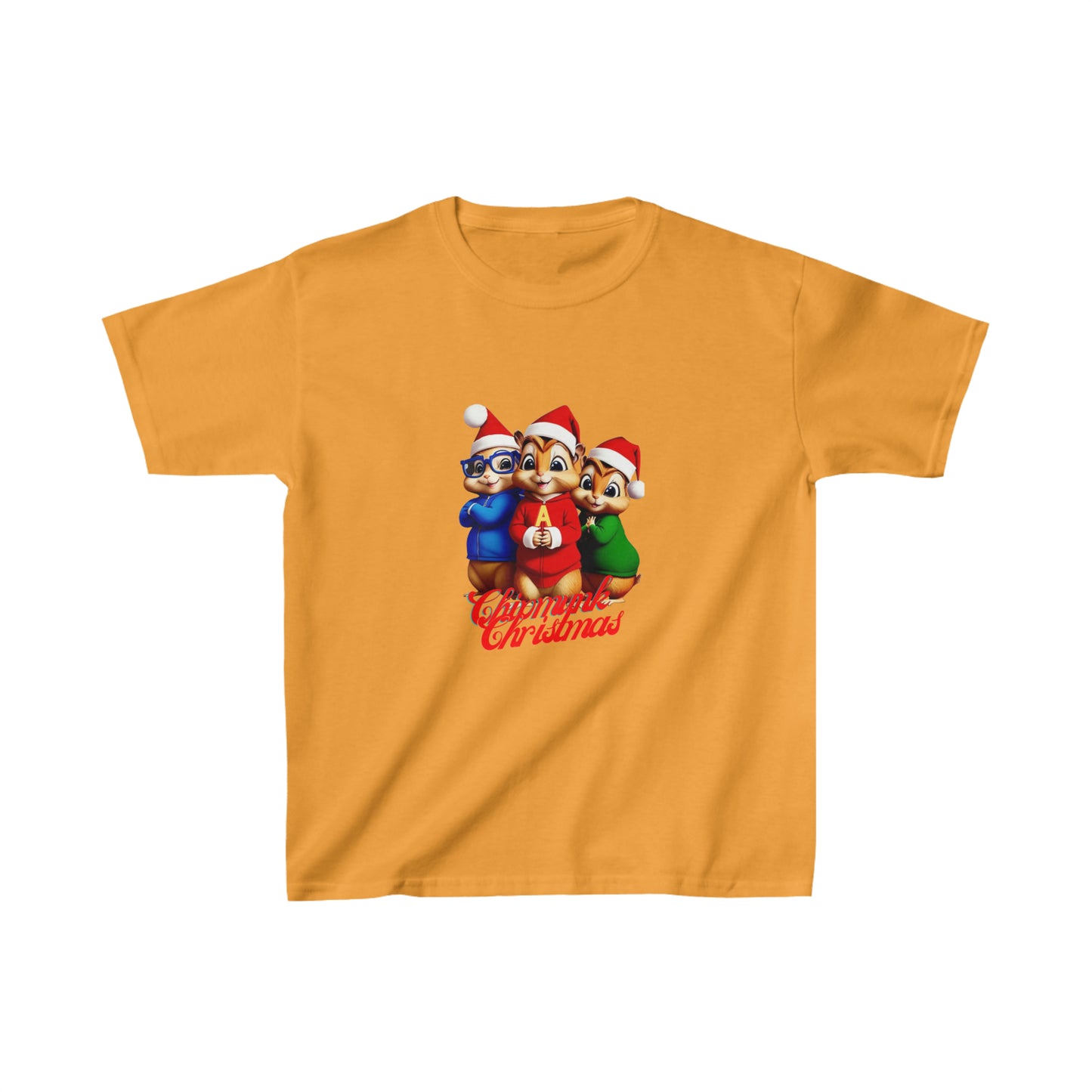 OMNI™ Chipmunk Christmas Kids Heavy Cotton T-Shirt