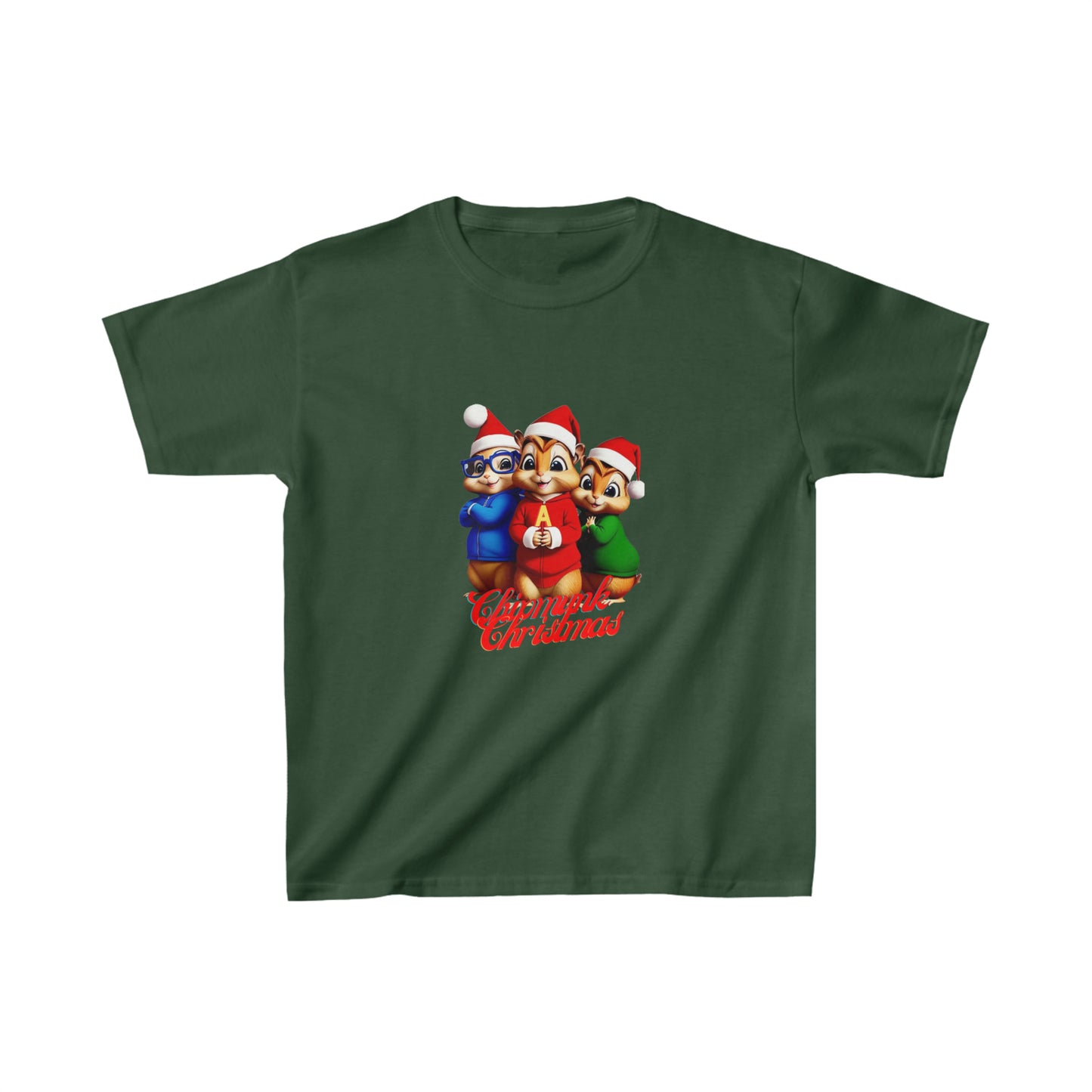 OMNI™ Chipmunk Christmas Kids Heavy Cotton T-Shirt