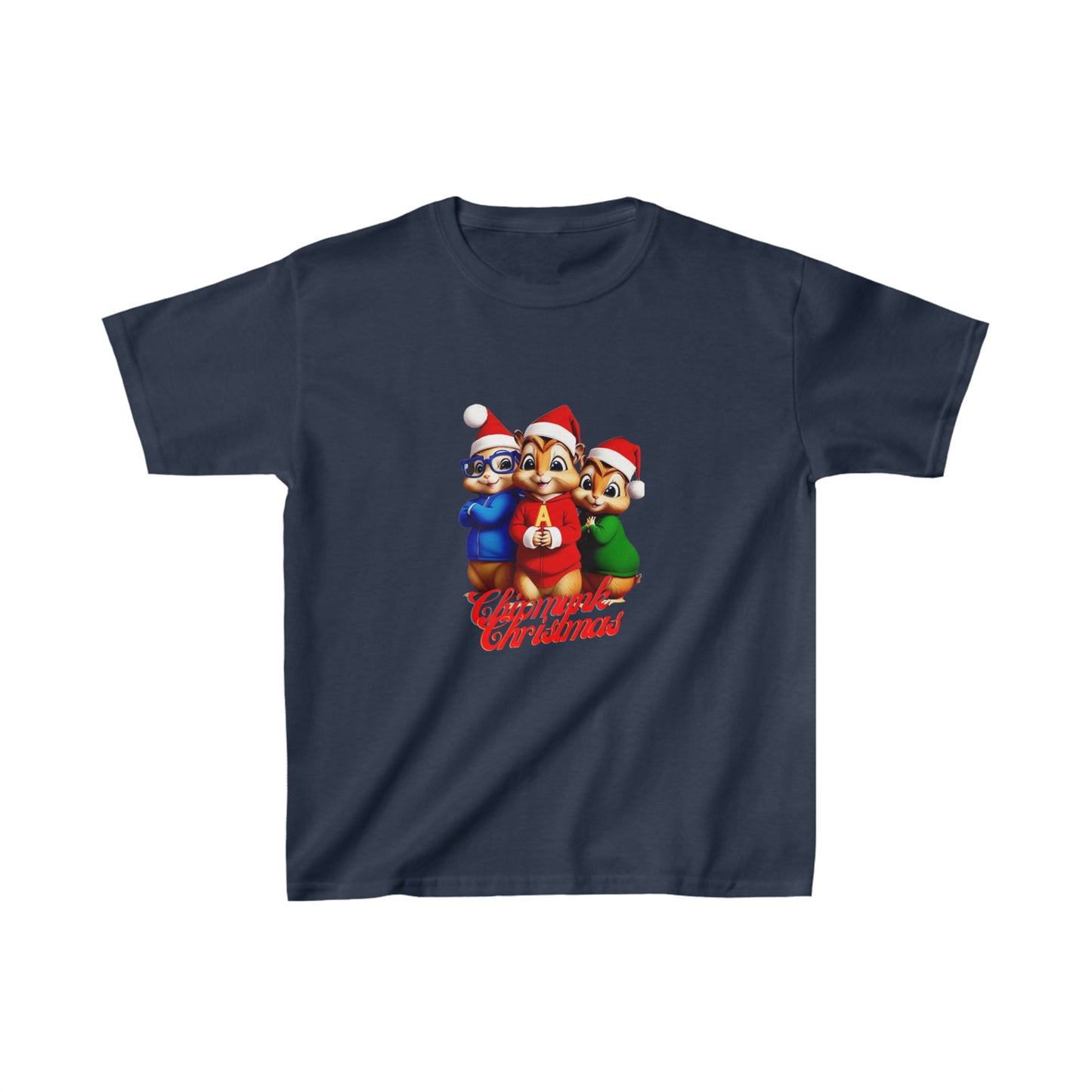 OMNI™ Chipmunk Christmas Kids Heavy Cotton T-Shirt