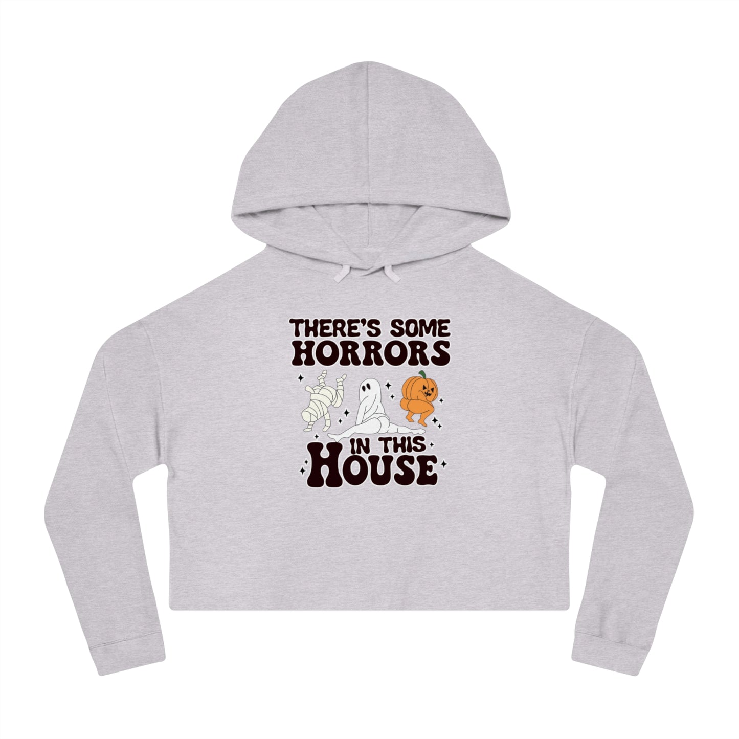 OMNI™ There's Some Horrors In This House Halloween Women’s Cropped Hooded Sweatshirt