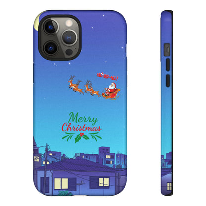 OMNI™ Santa and His Reindeer (Merry Christmas) Starry Night Double Layered Phone Cases