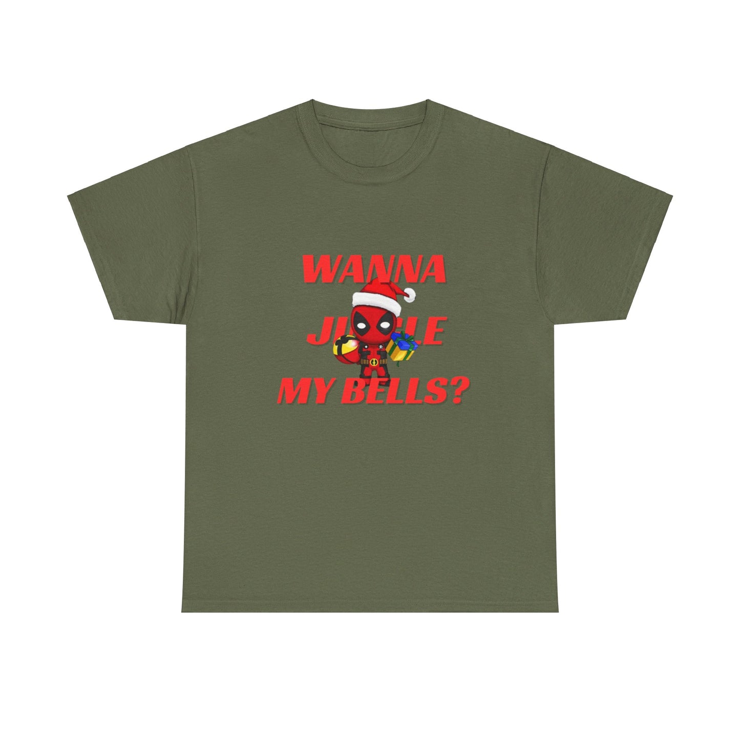 OMNI™ Deadpool Santa (Wanna Jingle My Bells?) Unisex Heavy Cotton T-Shirt