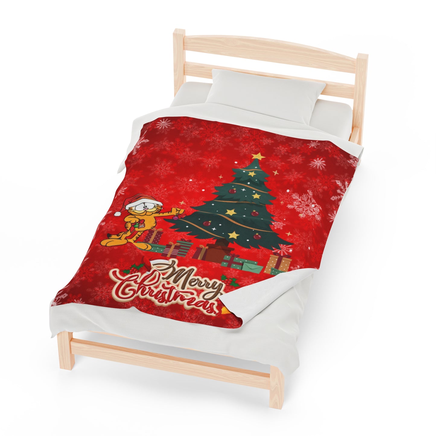 OMNI™ Garfield Christmas Themed Velveteen Plush Blanket