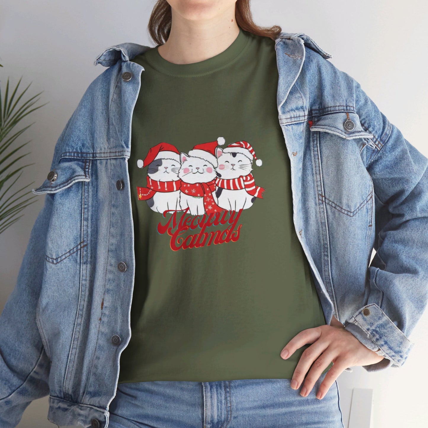 OMNI™ Meowwy Catmas Christmas Heavy Cotton Unisex T-Shirt