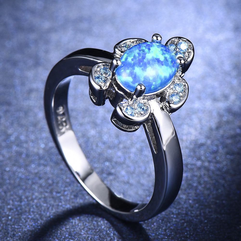 OMNI™ Water Blue Diamond Tortoise Ring