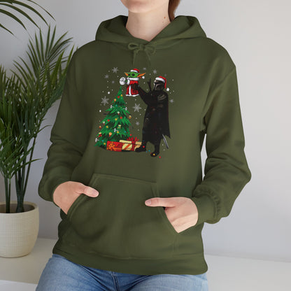 OMNI™ Star Wars Mandalorian and Baby Yoda Christmas Themed Unisex Hoodie