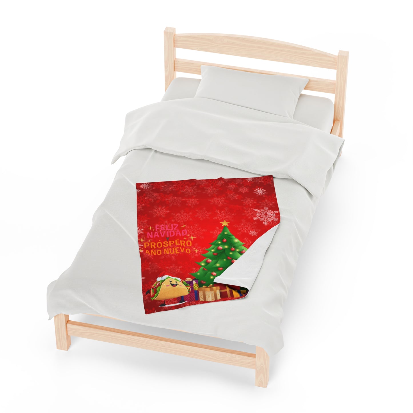 OMNI™ Taco Santa Christmas Holiday Themed Velveteen Plush Blanket