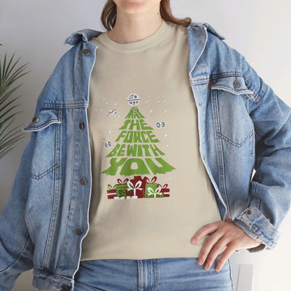 OMNI™ May The Force Be With You Christmas Tree Unisex Heavy Cotton T-Shirt