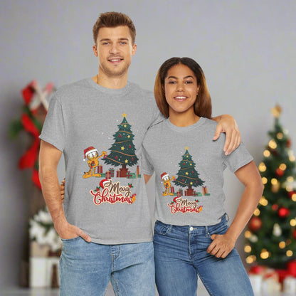 OMNI™ Garfield Christmas Themed Unisex Heavy Cotton T-Shirt