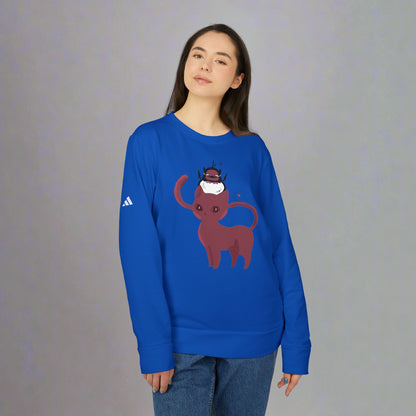 OMNI™ Nero and Rouge Duo Adidas Unisex Fleece Crewneck Sweatshirt