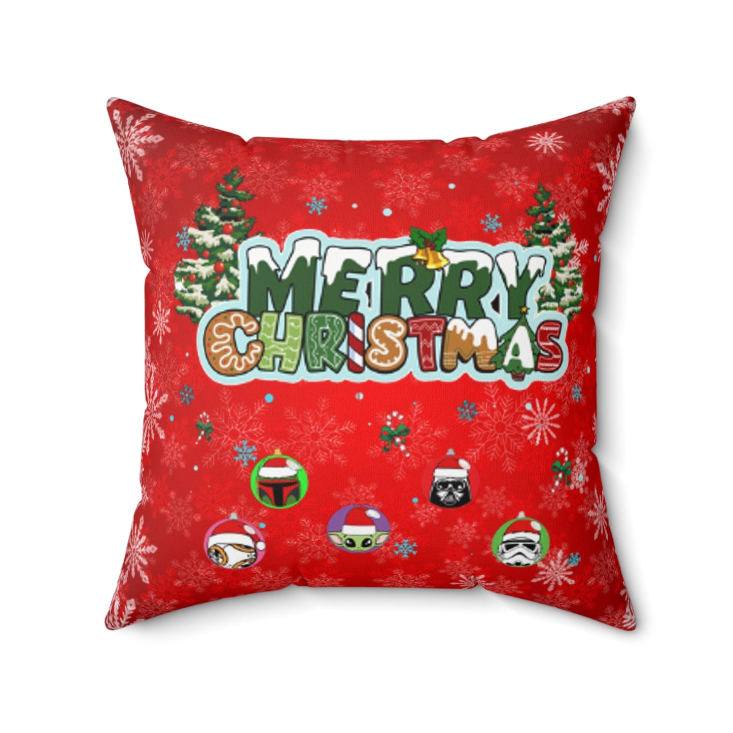 OMNI™ Star Wars Merry Christmas Spun Polyester Square Pillow