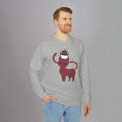 OMNI™ Nero and Rouge Duo Adidas Unisex Fleece Crewneck Sweatshirt