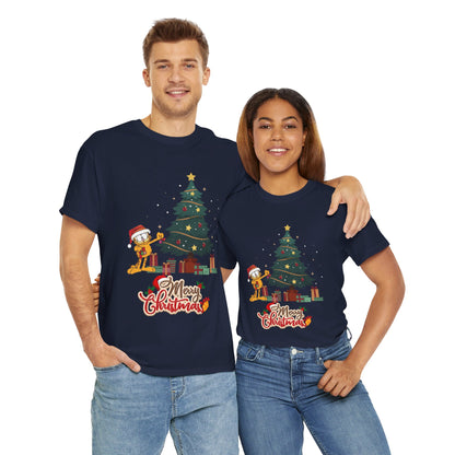 OMNI™ Garfield Christmas Themed Unisex Heavy Cotton T-Shirt