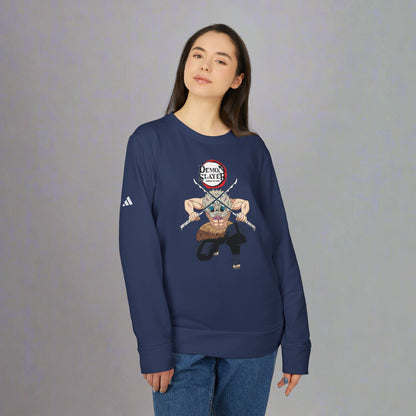OMNI™ Demon Slayer Inosuke Beast Breathing Adidas Unisex Fleece Crewneck Sweatshirt