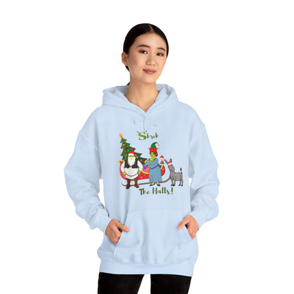 OMNI™ Shrek The Halls! (Shrek Trio: Shrek, Fiona and Donkey) Christmas Themed Unisex Hoodie