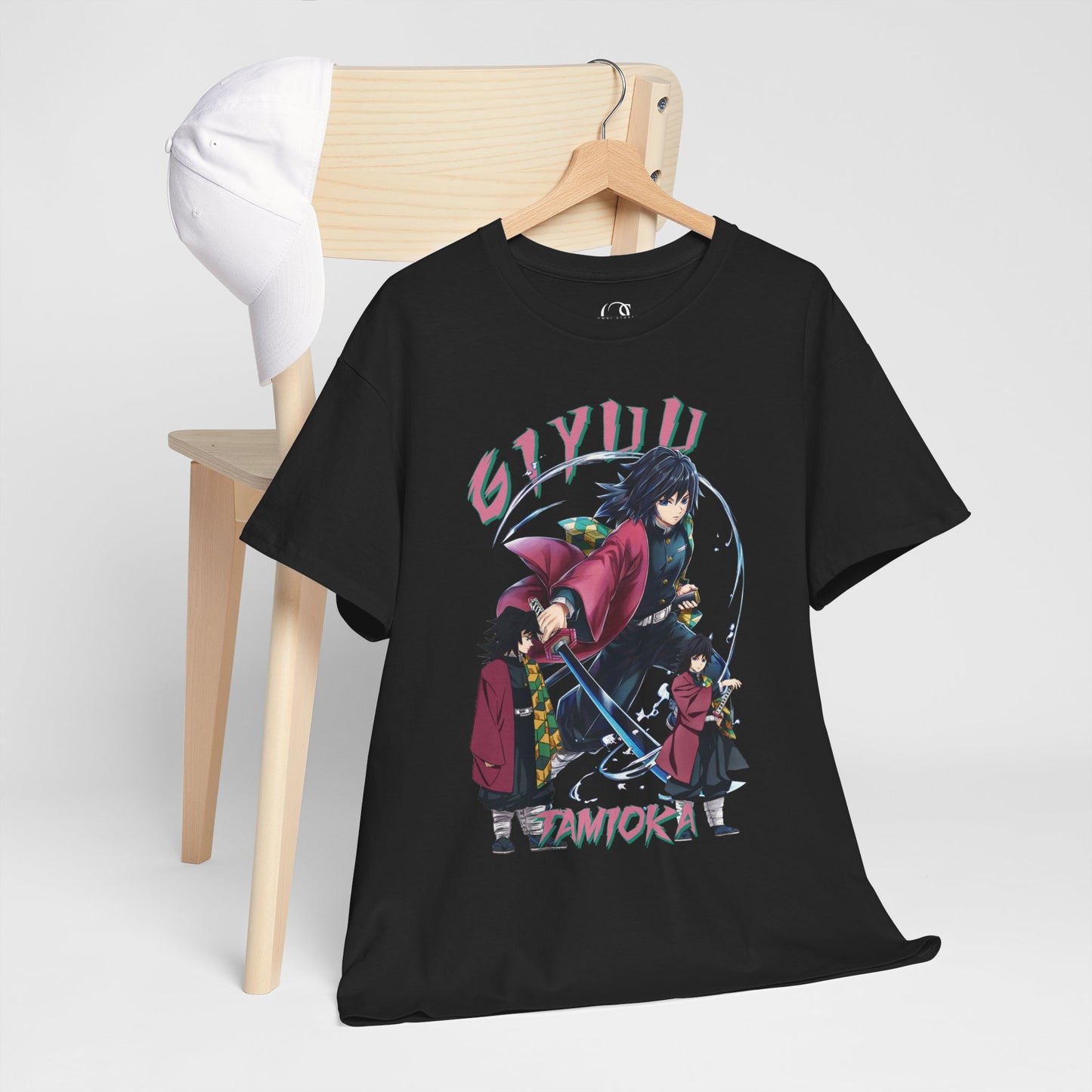 OMNI™ Demon Slayer Water Hashira Giyu Tomioka Unisex Heavy Cotton T-Shirt