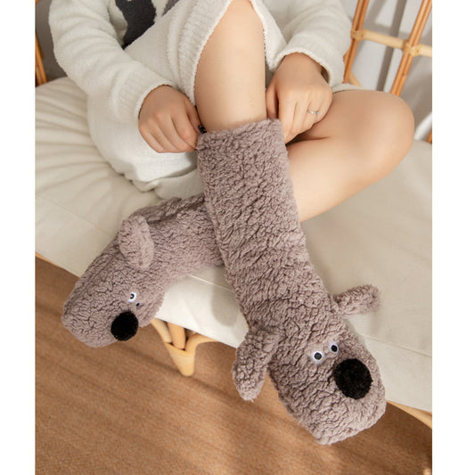 OMNI™ Plush Warm Winter Cartoon Dog Non-slip Floor Socks