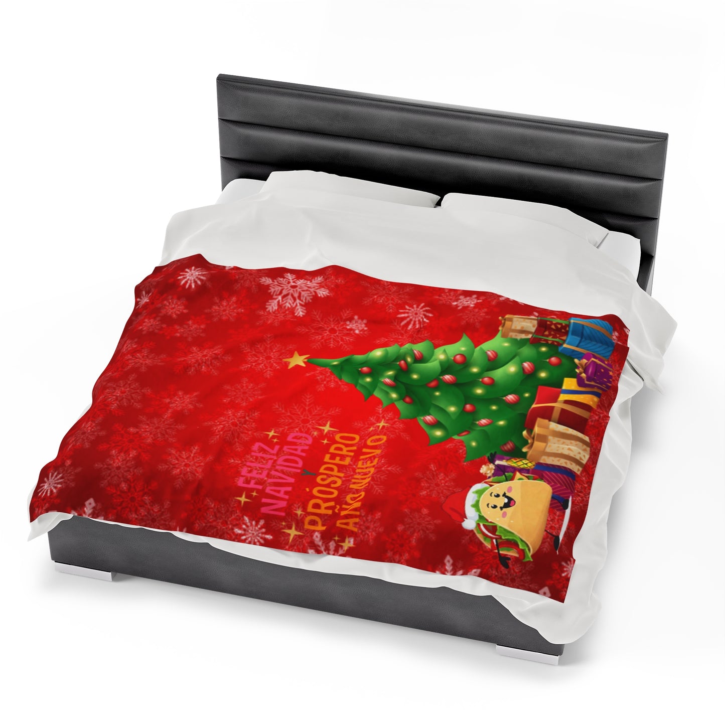 OMNI™ Taco Santa Christmas Holiday Themed Velveteen Plush Blanket