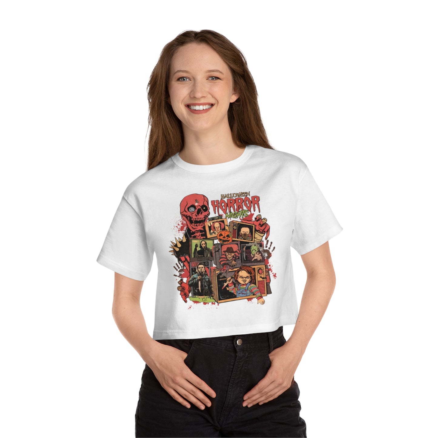 OMNI™ Halloween Horror Nights Champion Women's Heritage Cropped T-Shirt