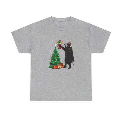 OMNI™ Star Wars Mandalorian and Baby Yoda Christmas Themed Unisex Heavy Cotton T-Shirt