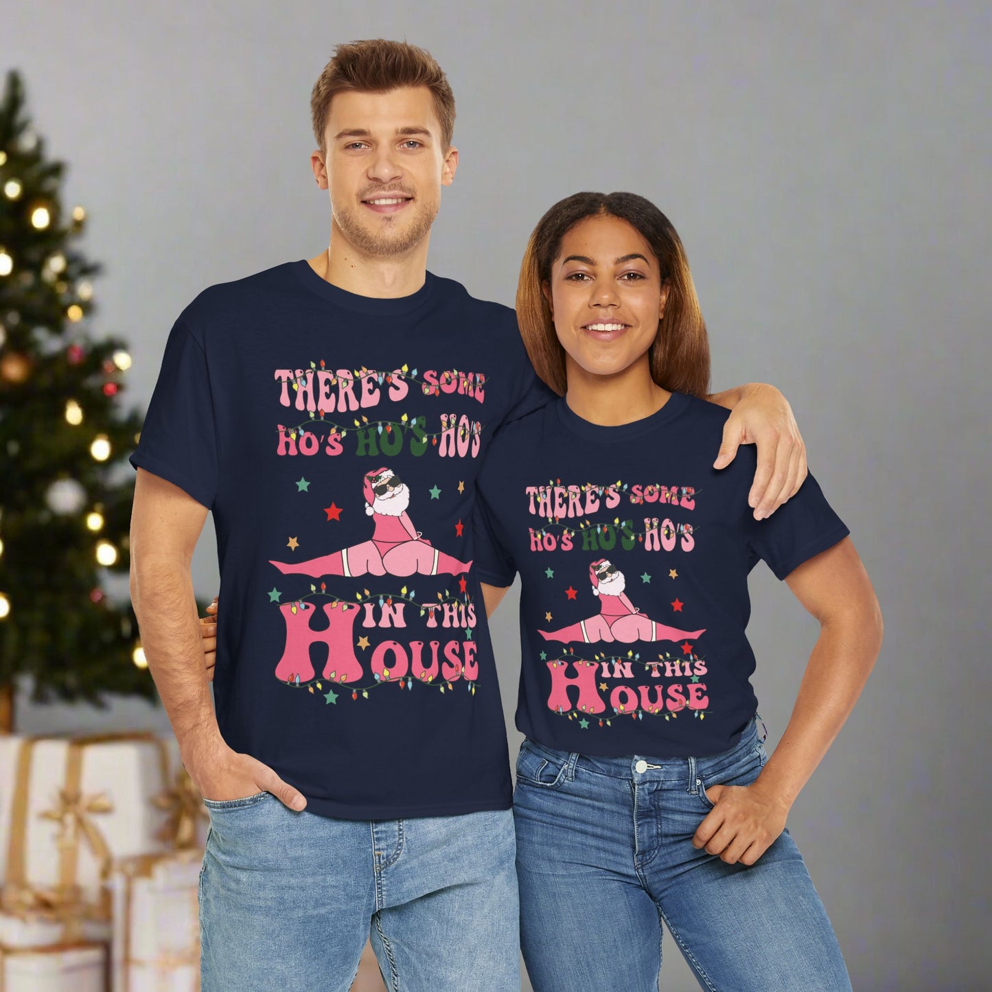 OMNI™ There's Some Ho, Ho, Hos Unisex Heavy Cotton T-Shirt