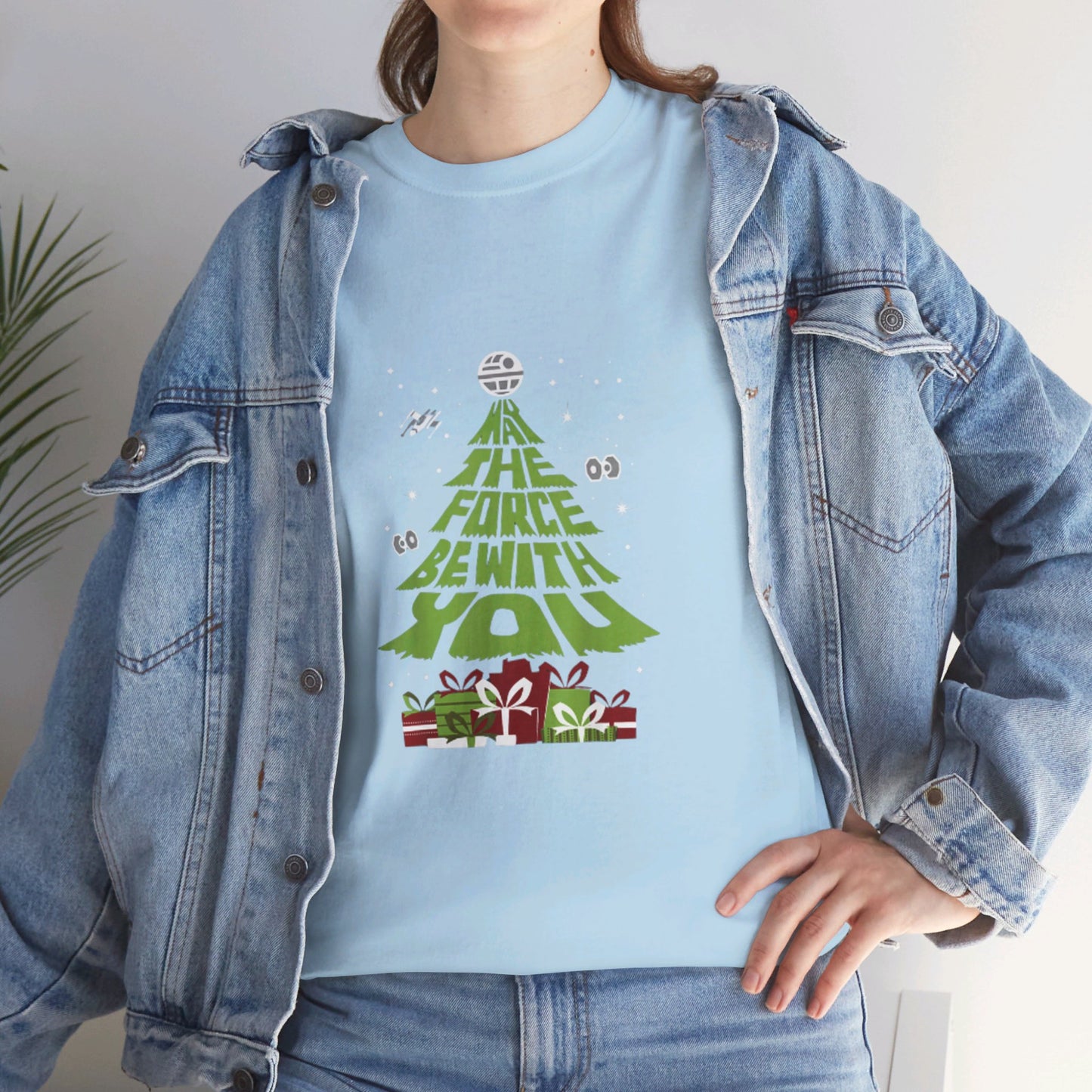 OMNI™ May The Force Be With You Christmas Tree Unisex Heavy Cotton T-Shirt