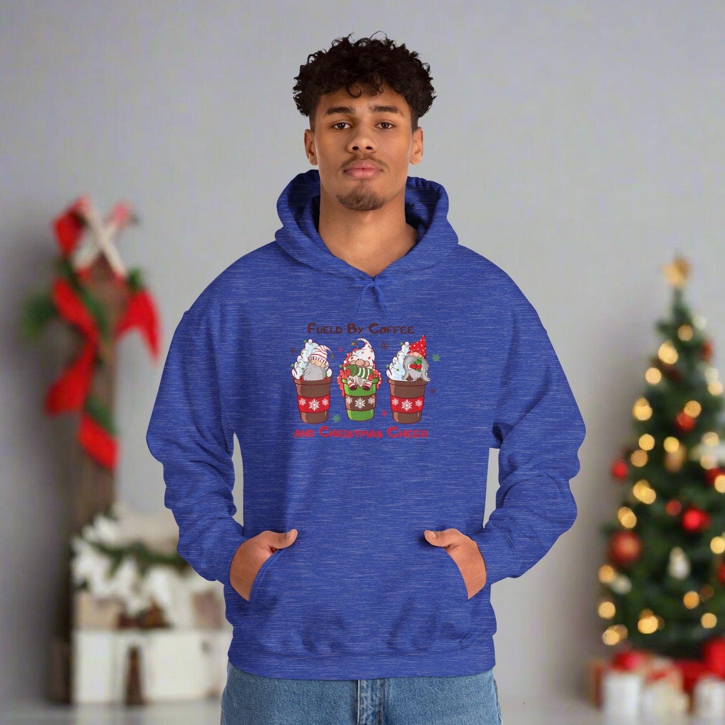 OMNI™ Fueld By Coffee And Christmas Cheer Unisex Heavy Blend Hoodie