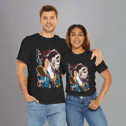 OMNI™ One Piece Luffy Gear 5 Bajrang Gun Unisex Heavy Cotton T-Shirt