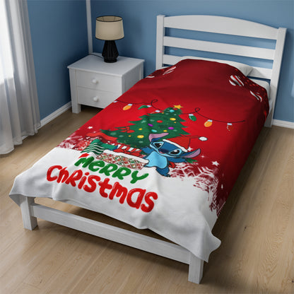 OMNI™ Stitch Christmas Themed Velveteen Plush Blanket