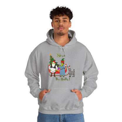 OMNI™ Shrek The Halls! (Shrek Trio: Shrek, Fiona and Donkey) Christmas Themed Unisex Hoodie