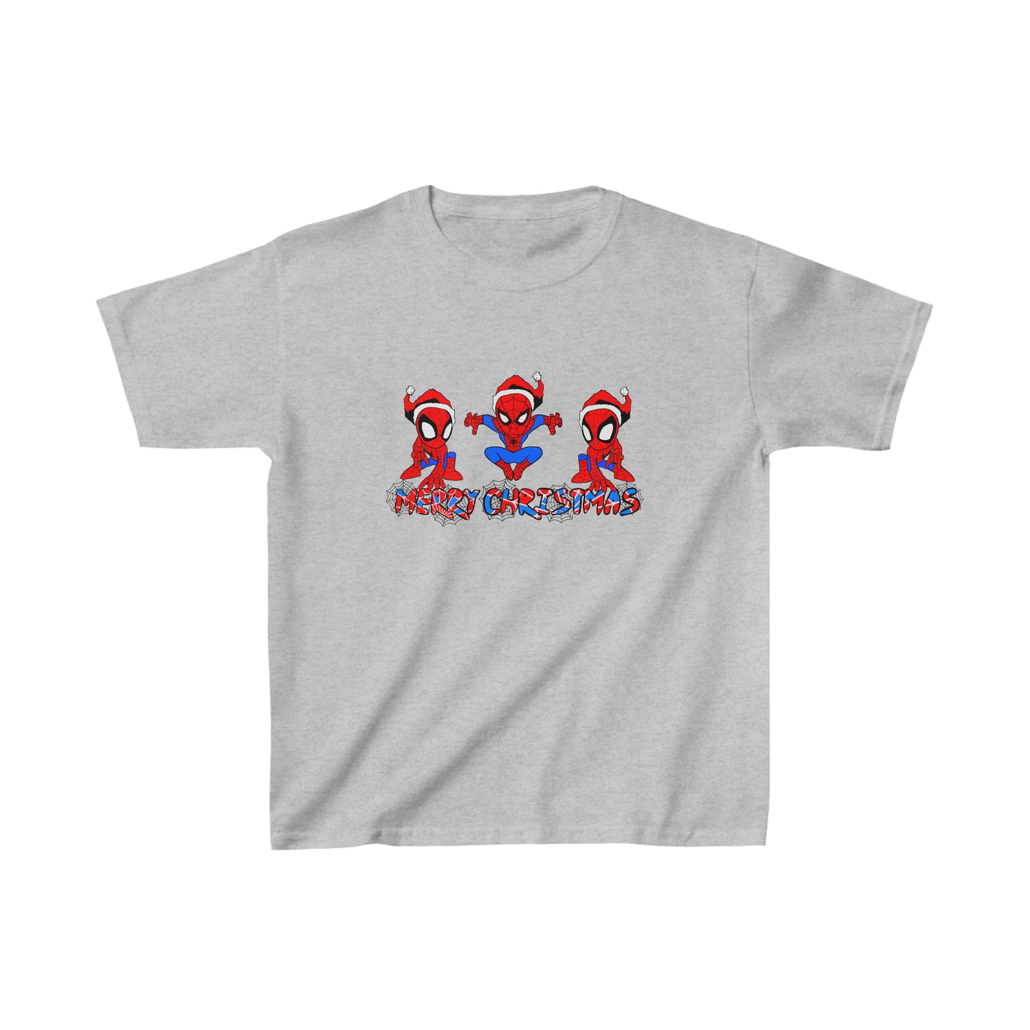 OMNI™ Spider-man Christmas Themed Kids Heavy Cotton T-Shirt