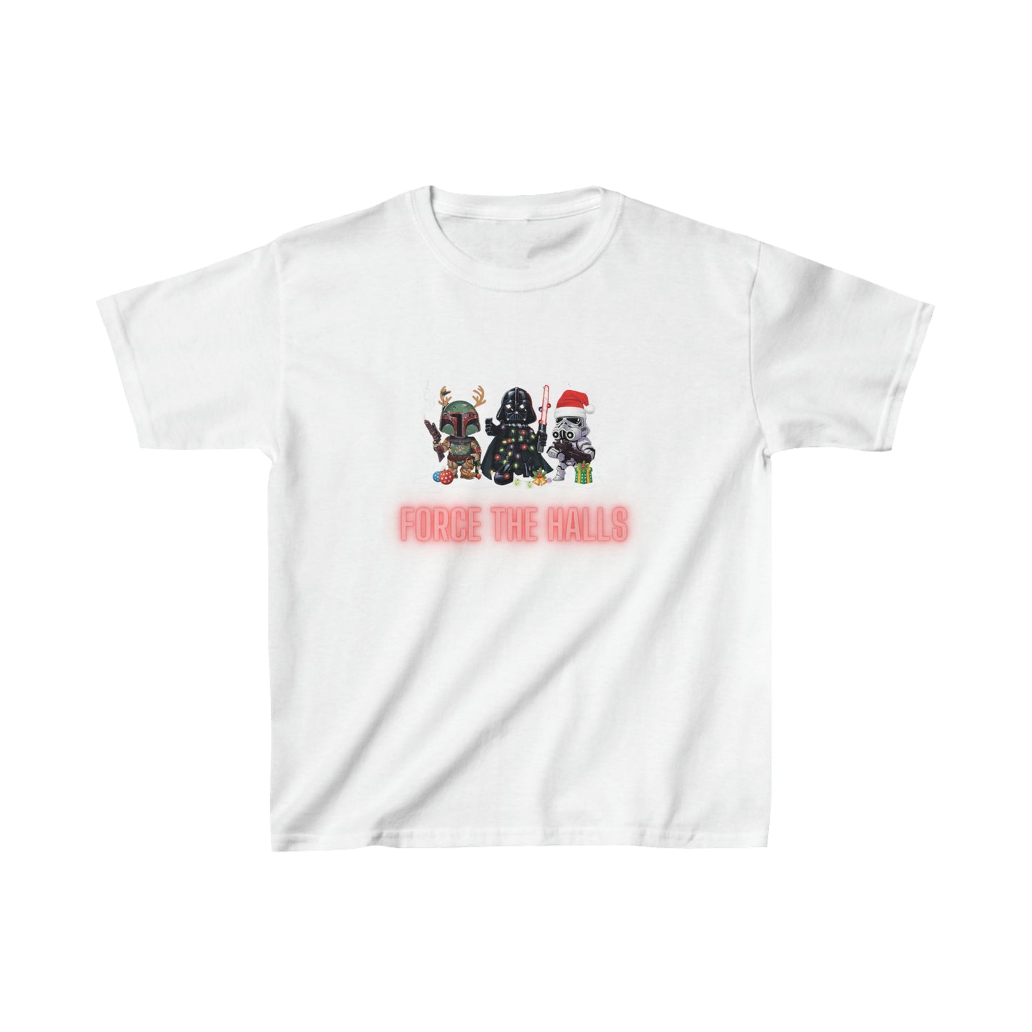 OMNI™ Star Wars Trio (Darth Vader, Boba Fett and Stormtrooper) Christmas Themed Kids Heavy Cotton T-Shirt