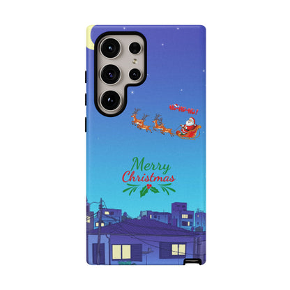 OMNI™ Santa and His Reindeer (Merry Christmas) Starry Night Double Layered Phone Cases