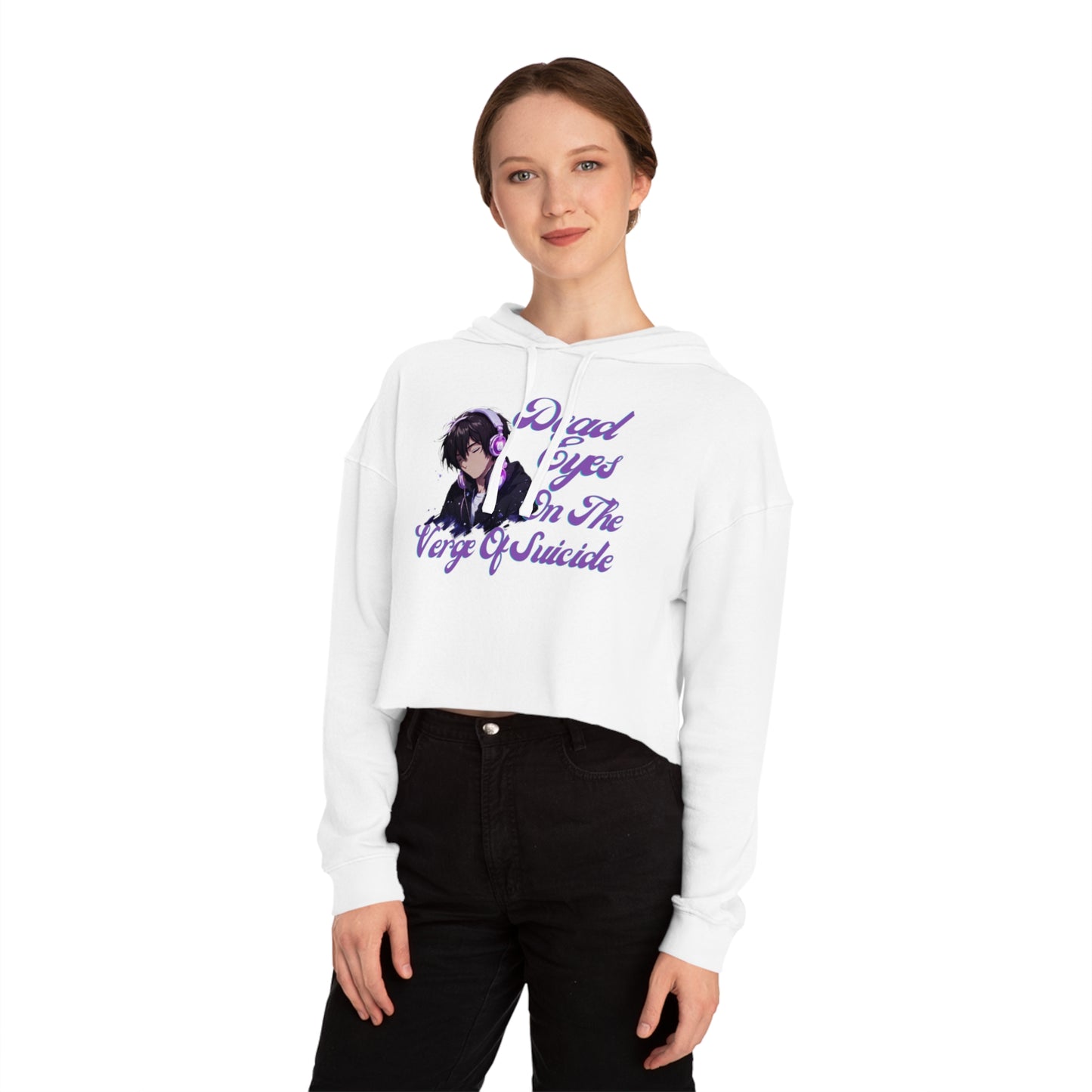 OMNI™ Dead Eyes On The Verge Of Suicide Women’s Cropped Hoodie