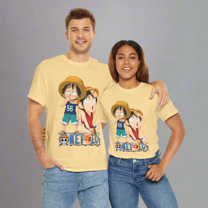 OMNI™ One Piece Luffy & Ace Brotherhood Unisex Heavy Cotton T-Shirt
