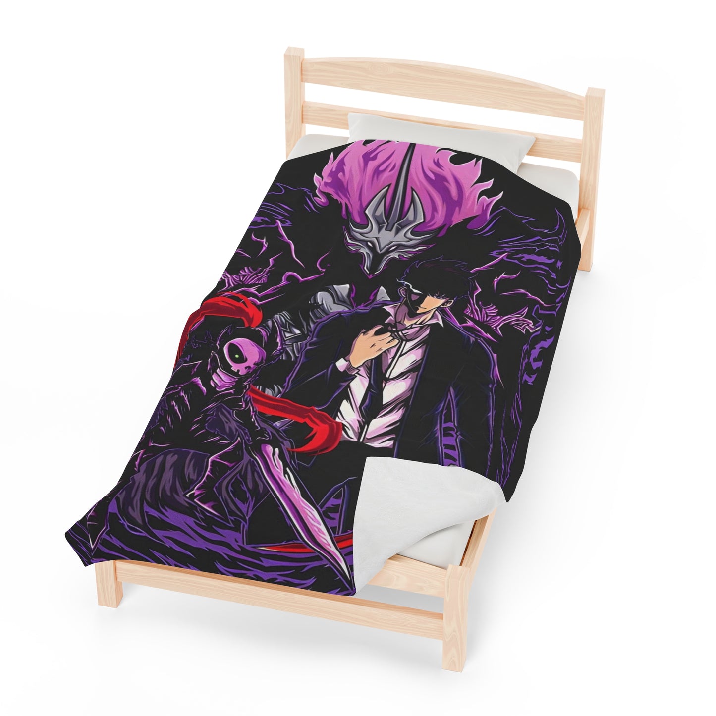 OMNI™ Solo Leveling (Ashborn, Sung Jin Woo and Igris) Velveteen Plush Blanket