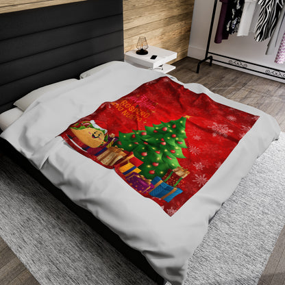 OMNI™ Taco Santa Christmas Holiday Themed Velveteen Plush Blanket