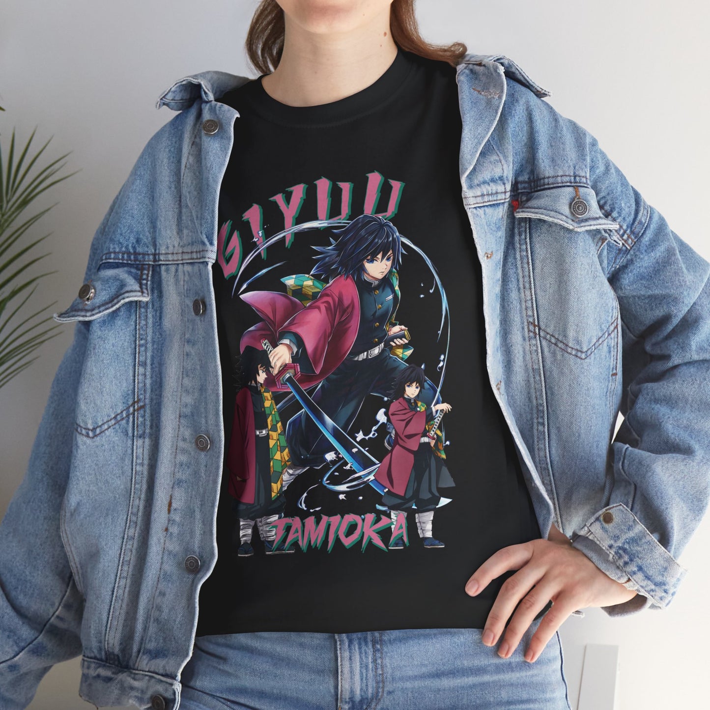 OMNI™ Demon Slayer Water Hashira Giyu Tomioka Unisex Heavy Cotton T-Shirt