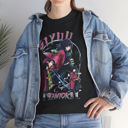 OMNI™ Demon Slayer Water Hashira Giyu Tomioka Unisex Heavy Cotton T-Shirt