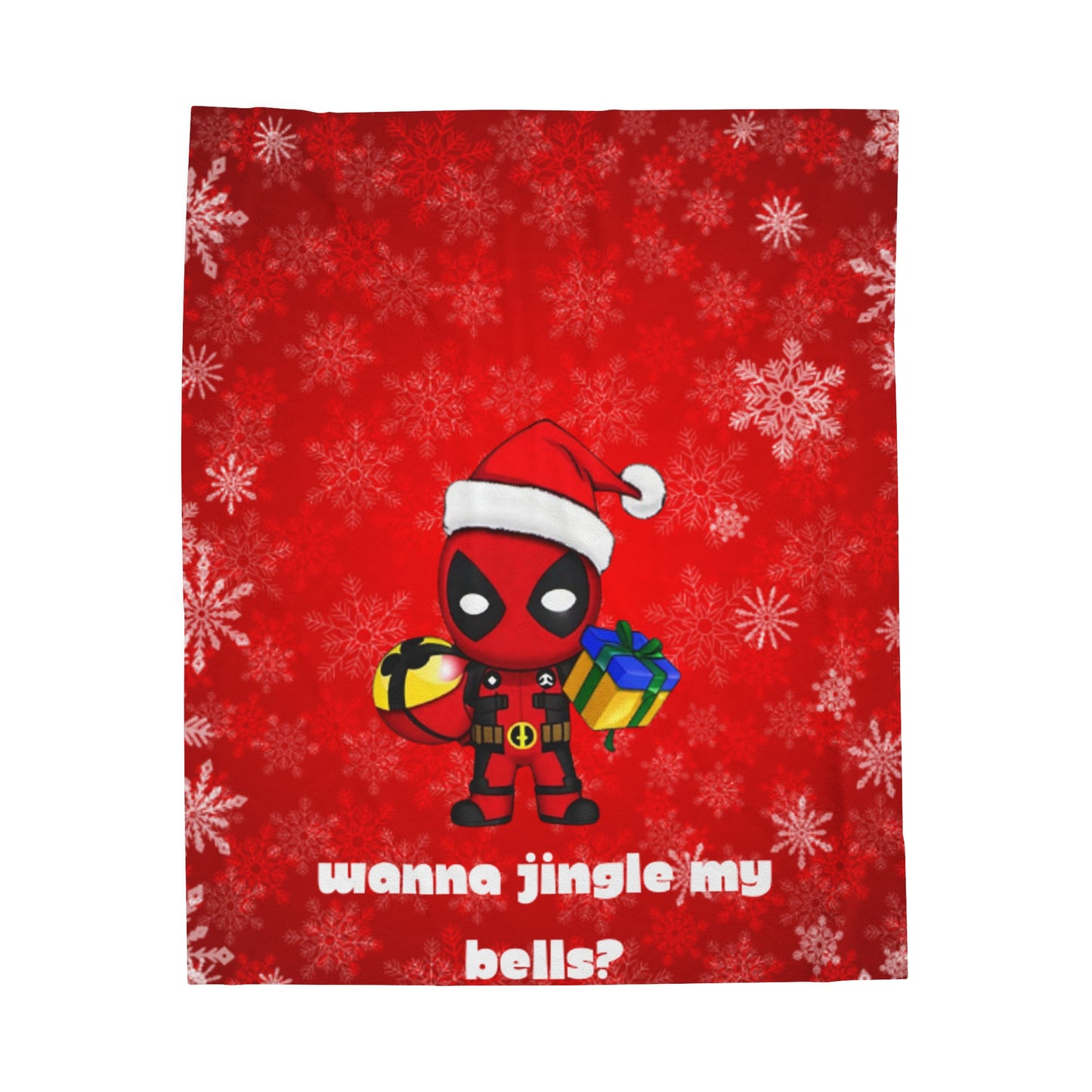 OMNI™ Deadpool Santa (Wanna Jingle My Bells?) Christmas Themed Velveteen Plush Blanket