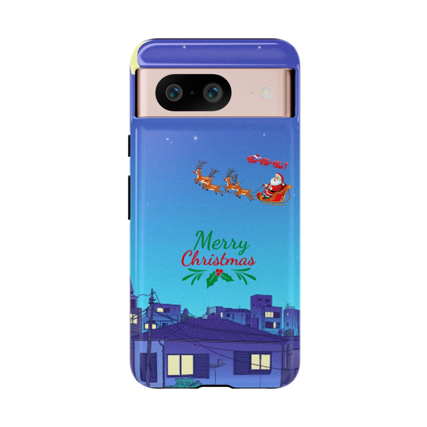 OMNI™ Santa and His Reindeer (Merry Christmas) Starry Night Double Layered Phone Cases