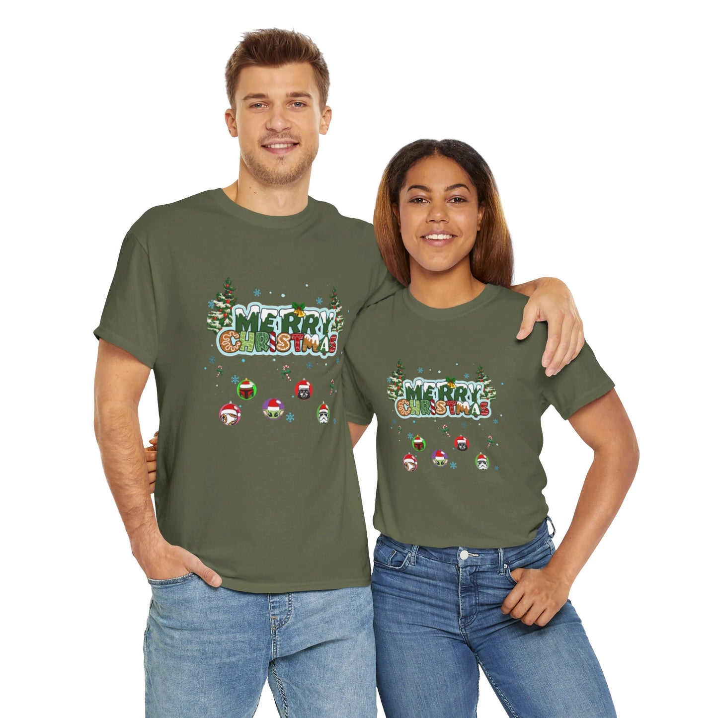 OMNI™ Star Wars Merry Christmas Unisex Heavy Cotton T-Shirt