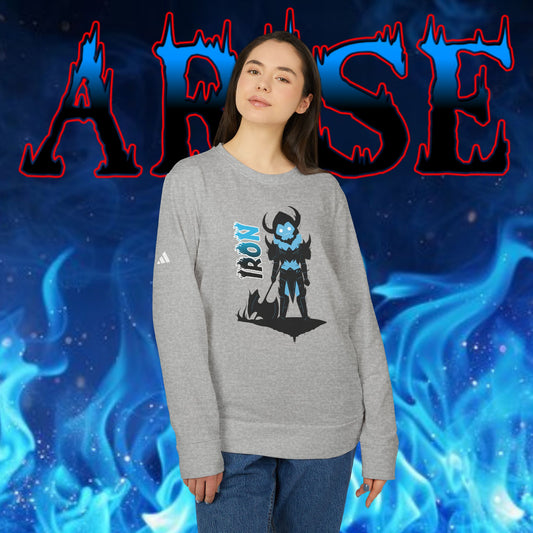 OMNI™ Solo Leveling Chibi Iron Adidas Unisex Fleece Crewneck Sweatshirt